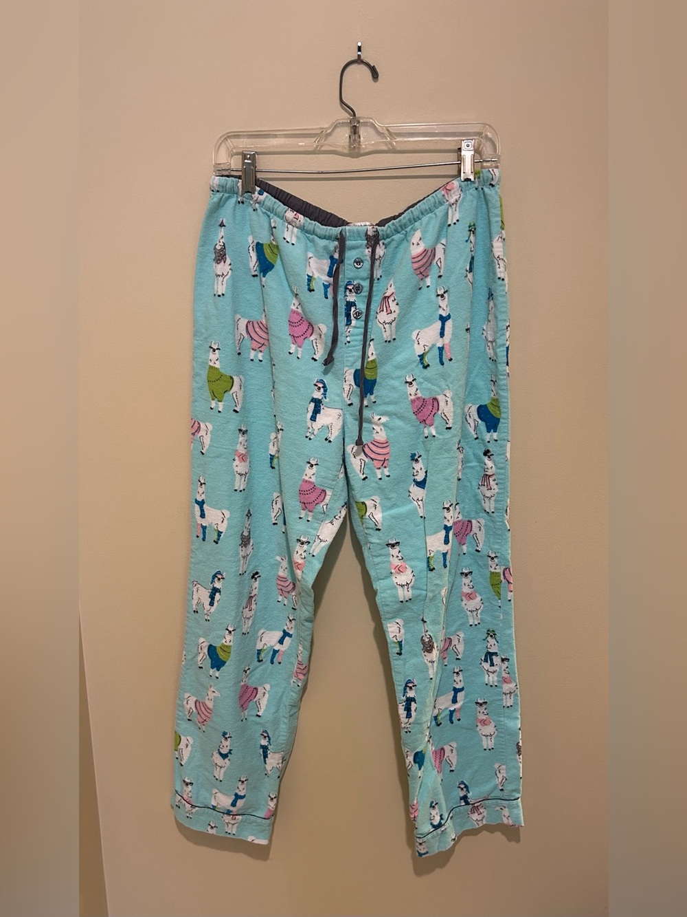 PJ Salvage Women’s Llama Print Light Blue 100% Cotton Size Medium - Picture 3 of 6